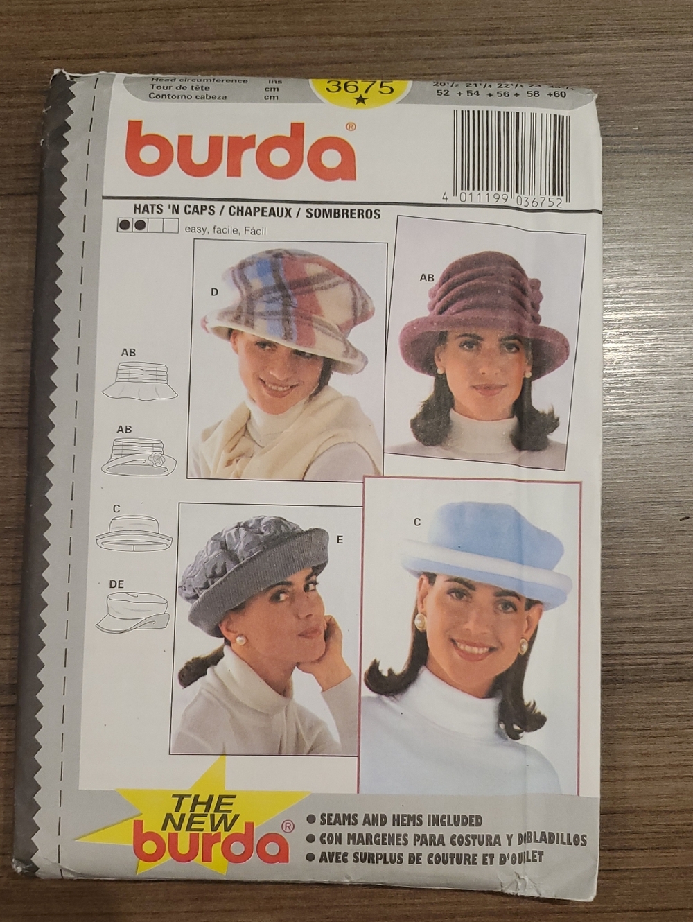 Bundle Of 4 Hat Patterns - Picture 11 of 13